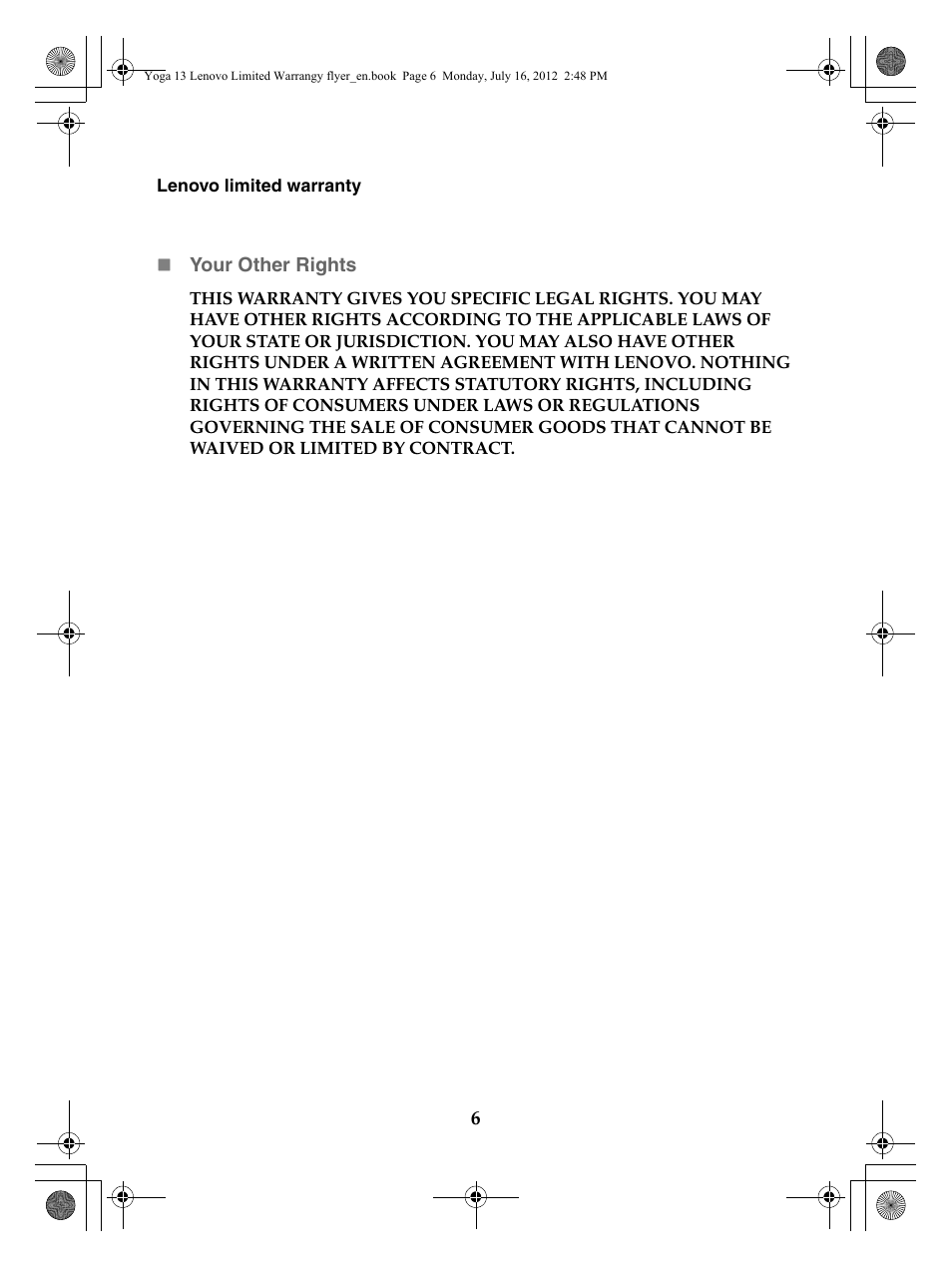 Lenovo Yoga 13 Notebook IdeaPad User Manual | Page 6 / 24