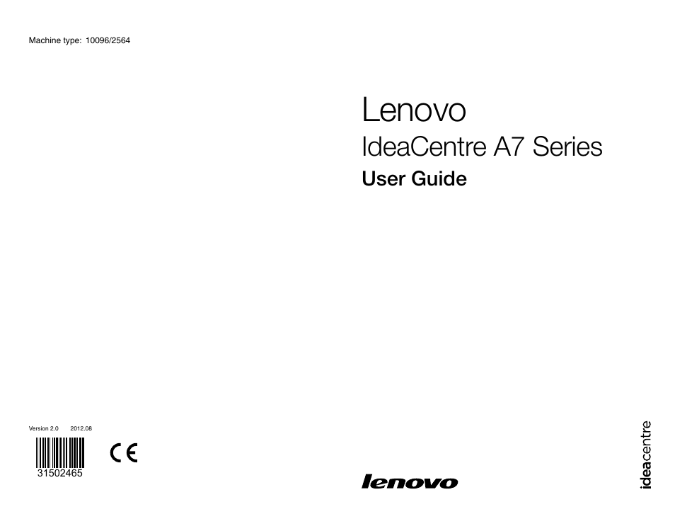 Lenovo IdeaCentre A720 User Manual | 45 pages