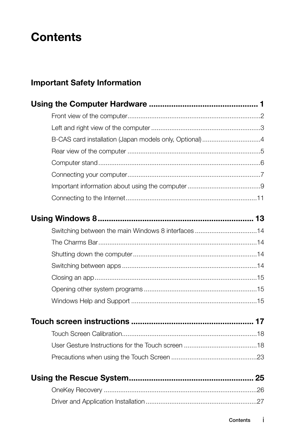 Lenovo IdeaCentre A720 User Manual | Page 4 / 45