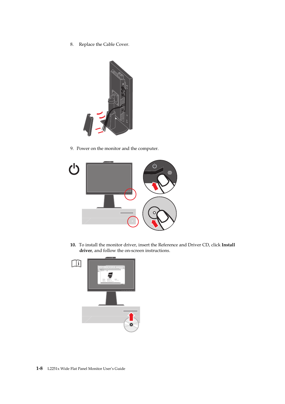 Lenovo ThinkVision L2251x Wide 22in LCD Monitor User Manual | Page 13 / 37