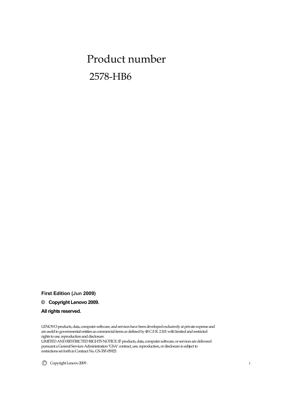 Product number | Lenovo ThinkVision L2251x Wide 22in LCD Monitor User Manual | Page 2 / 37