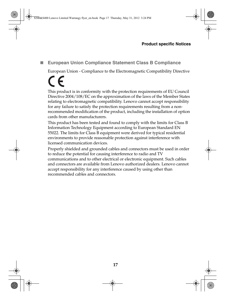 Lenovo IdeaPad S400 Notebook User Manual | Page 17 / 20
