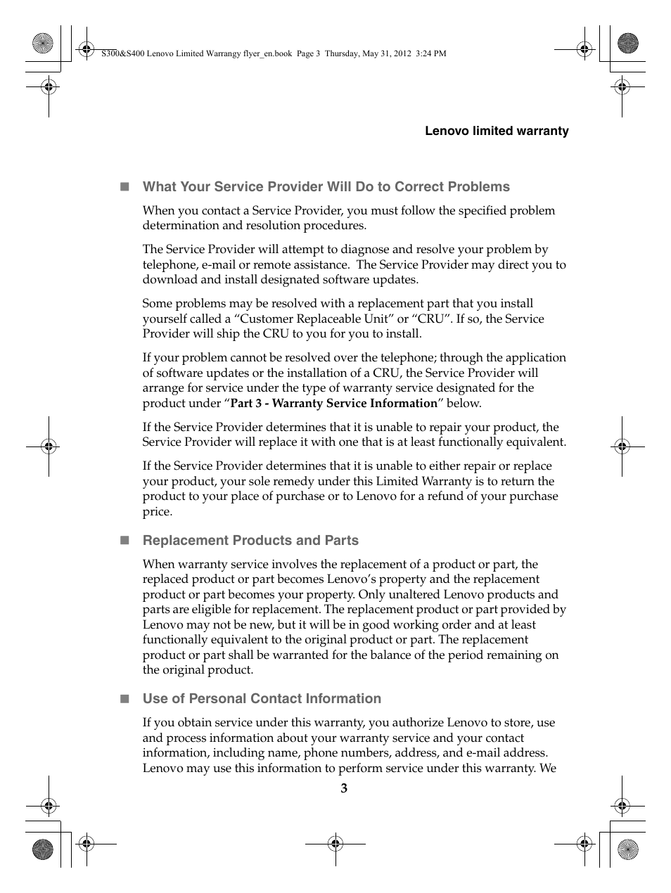 Lenovo IdeaPad S400 Notebook User Manual | Page 3 / 20