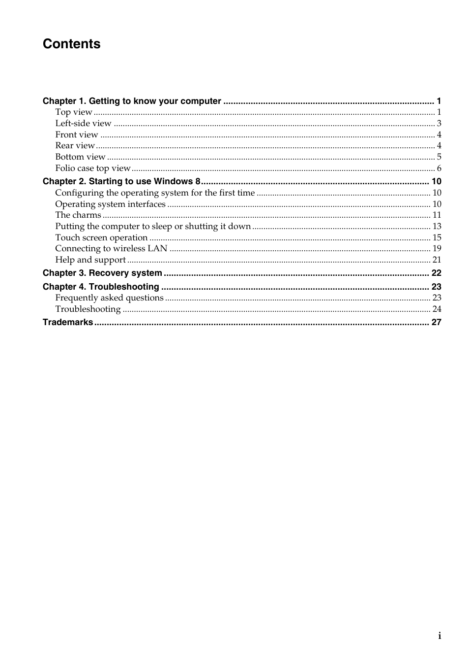 Lenovo Miix 10 Tablet IdeaPad User Manual | Page 3 / 32