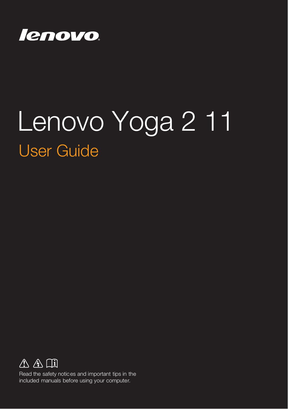 Lenovo Yoga 2 11 Notebook Lenovo User Manual | 38 pages