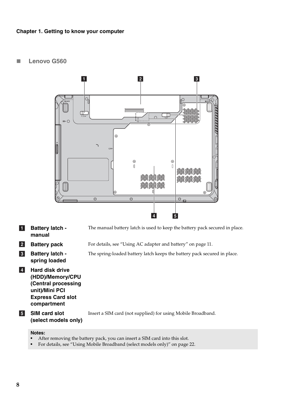 Lenovo g560 | Lenovo G460 Notebook User Manual | Page 16 / 130