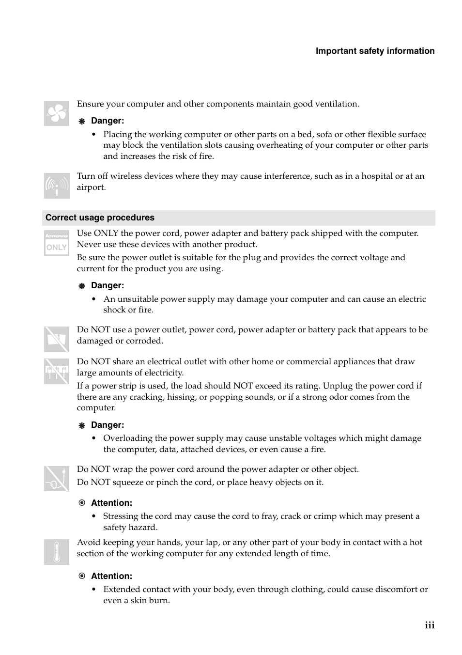 Lenovo G460 Notebook User Manual | Page 7 / 130