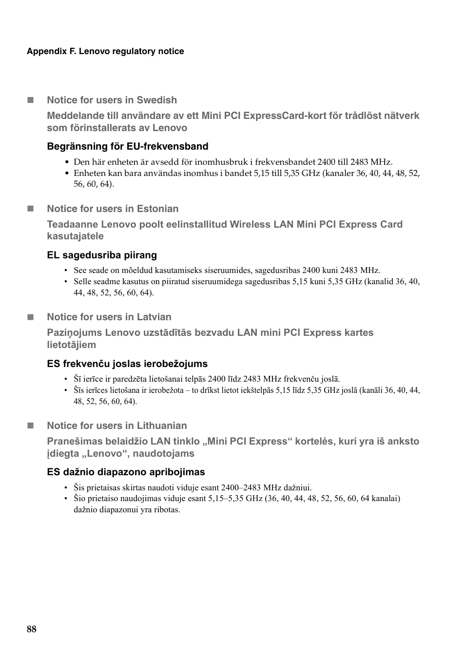 Lenovo G460 Notebook User Manual | Page 96 / 130