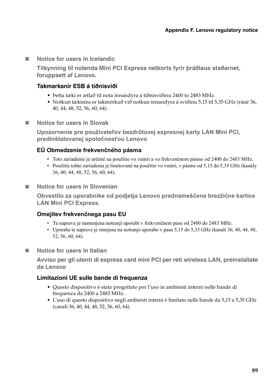 Lenovo G460 Notebook User Manual | Page 97 / 130