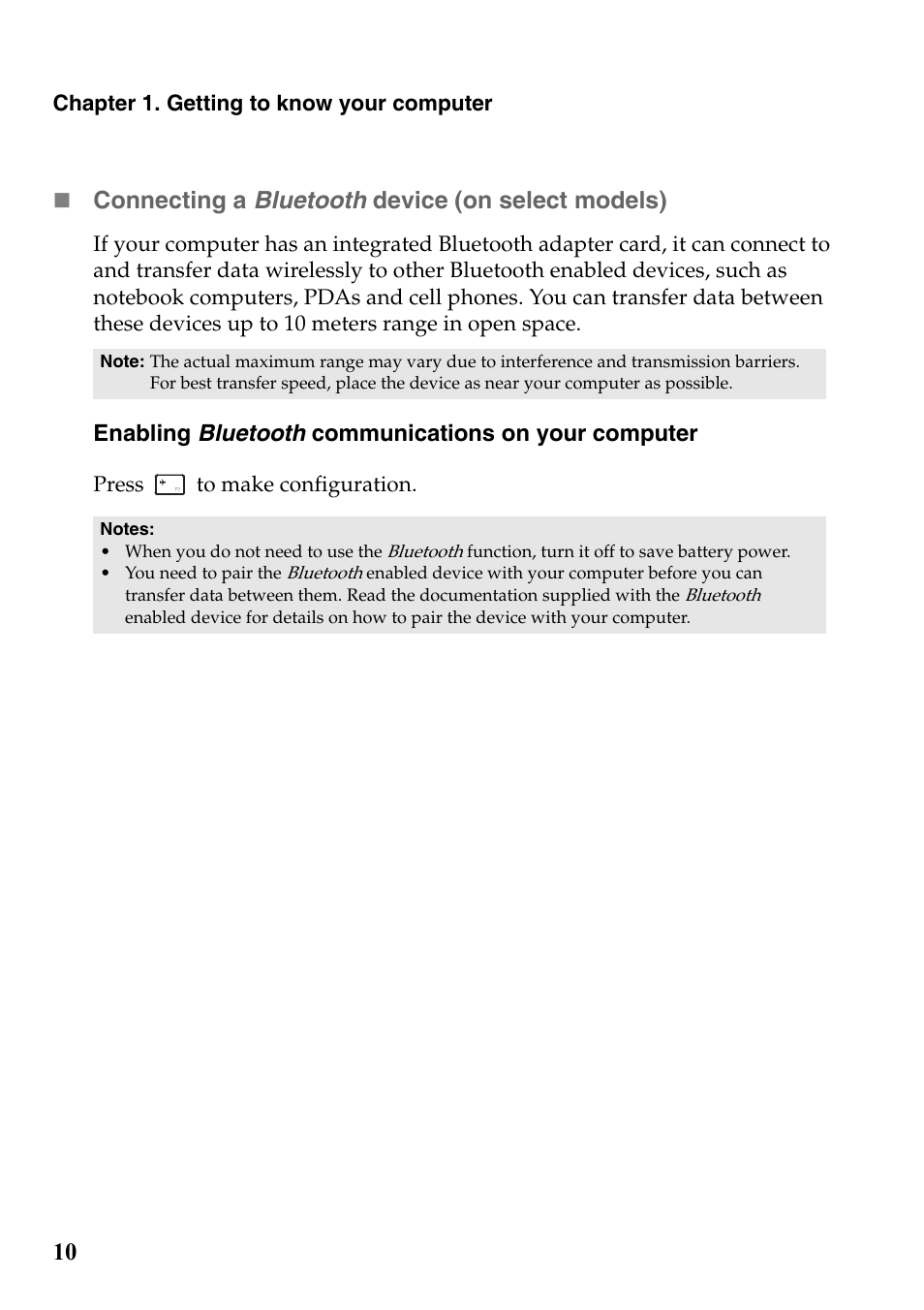 Connecting a bluetooth device (on select models) | Lenovo G700 Notebook User Manual | Page 14 / 46