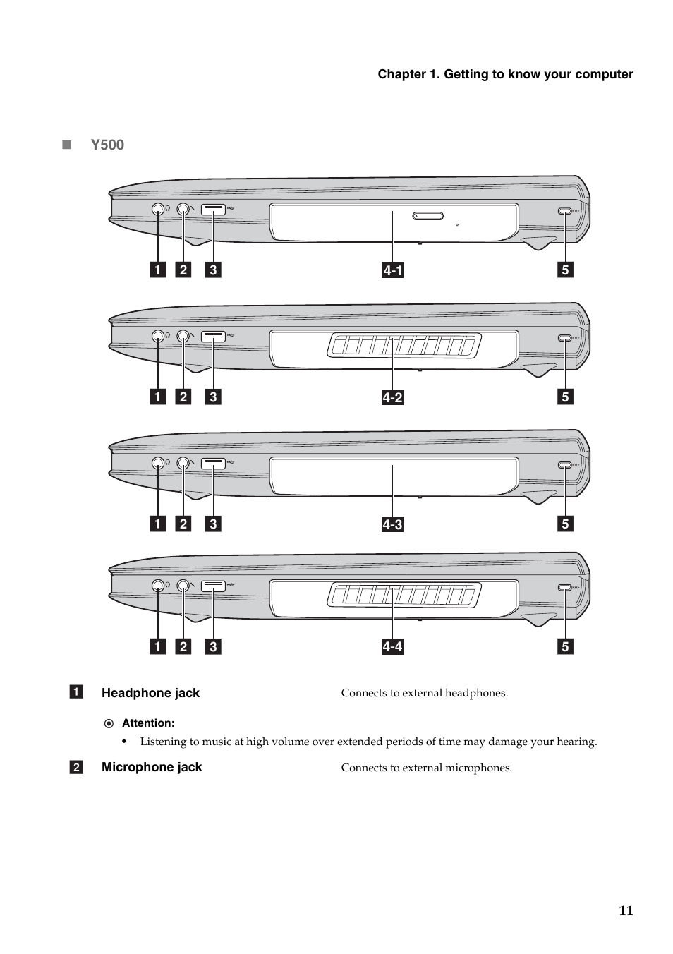 Lenovo IdeaPad Y500 Notebook User Manual | Page 15 / 40