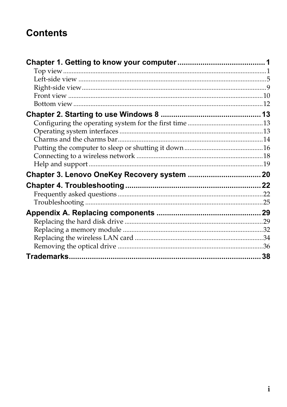 Lenovo IdeaPad S510p Touch Notebook User Manual | Page 5 / 45