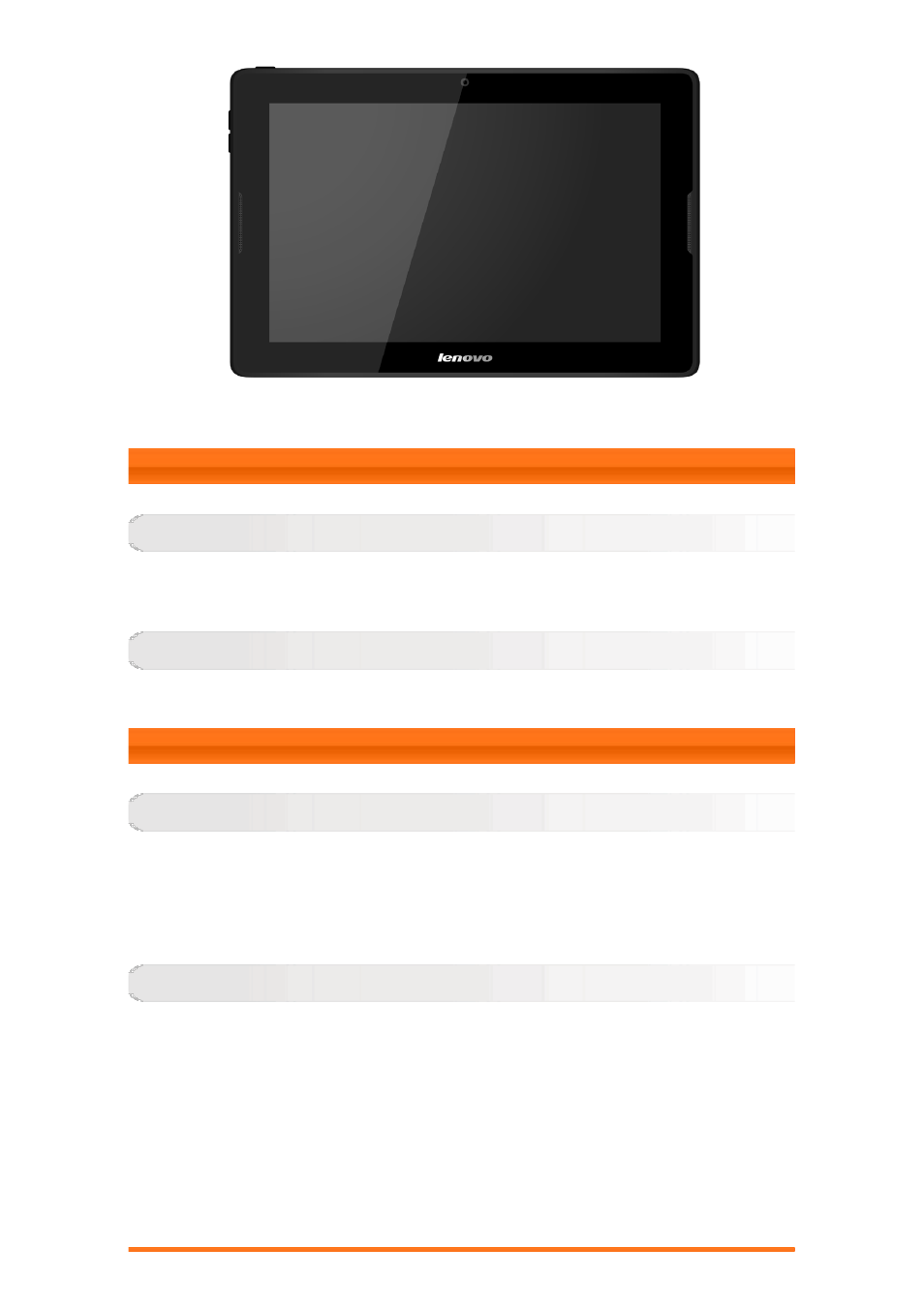 Appearance, Buttons, Turning on/off your tablet | Lenovo A10-70 Tablet User Manual | Page 3 / 30