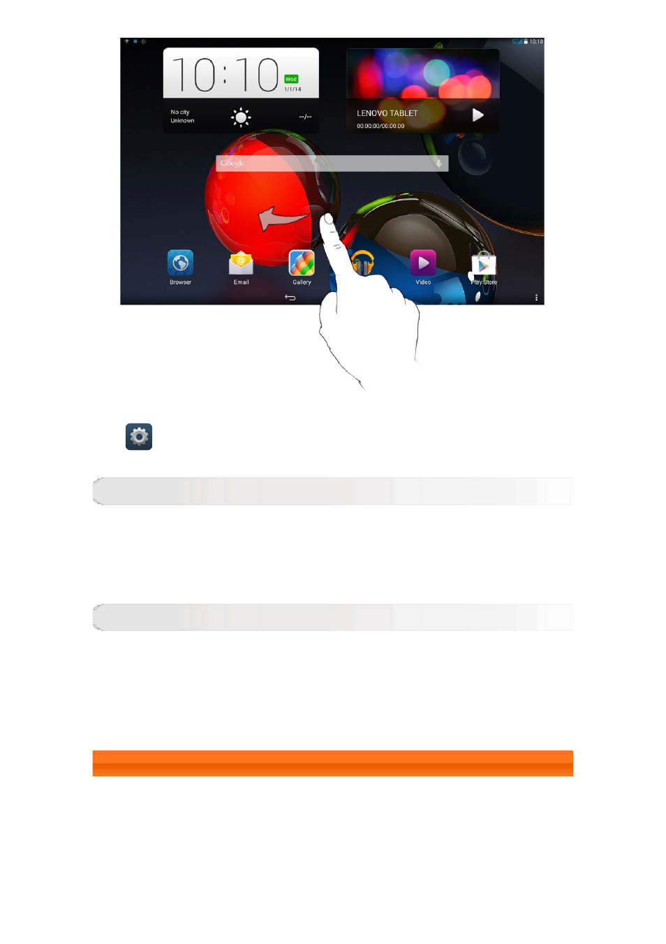 Entering text | Lenovo A10-70 Tablet User Manual | Page 9 / 30