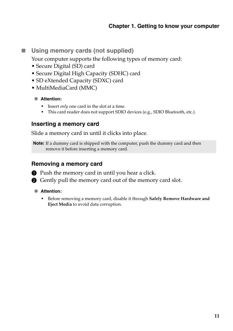 Lenovo B5400 Notebook User Manual | Page 17 / 50