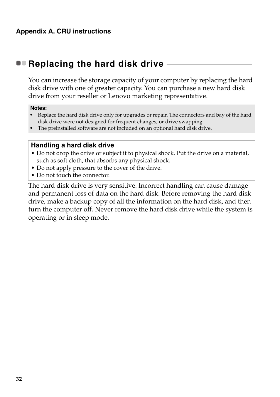 Replacing the hard disk drive | Lenovo B5400 Notebook User Manual | Page 38 / 50