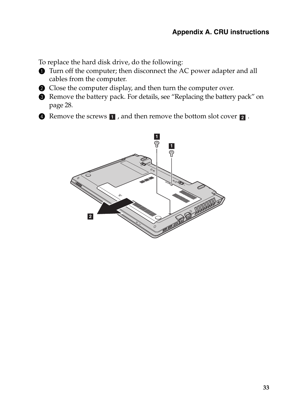 Appendix a. cru instructions | Lenovo B5400 Notebook User Manual | Page 39 / 50