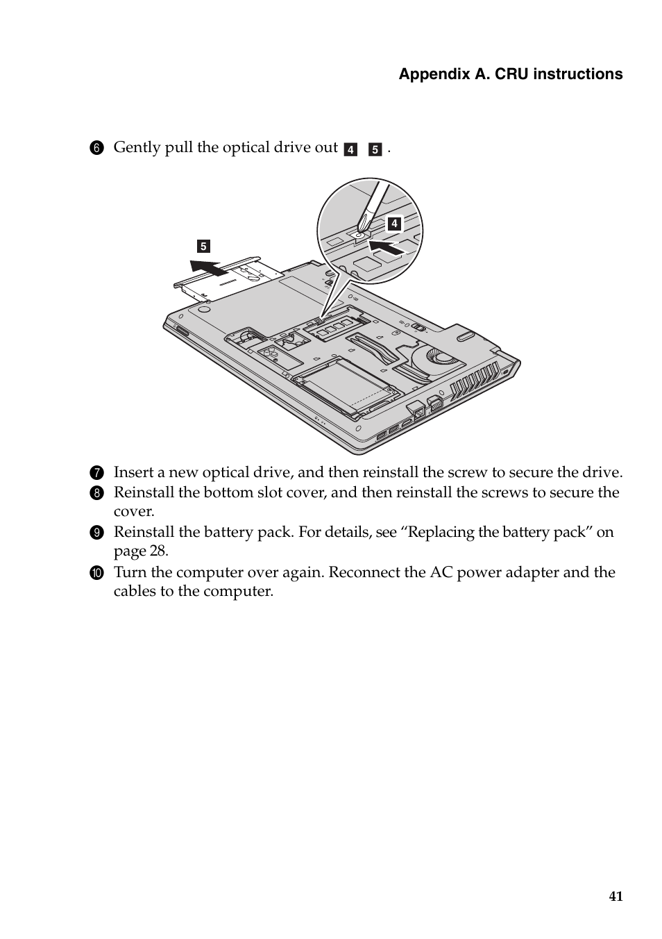 Appendix a. cru instructions | Lenovo B5400 Notebook User Manual | Page 47 / 50