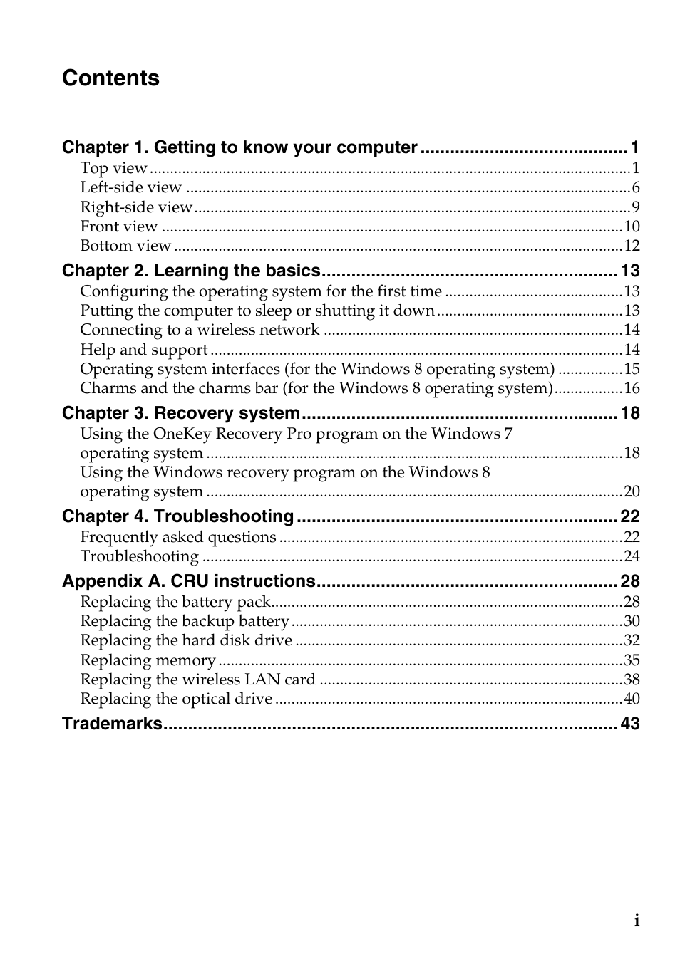 Lenovo B5400 Notebook User Manual | Page 5 / 50