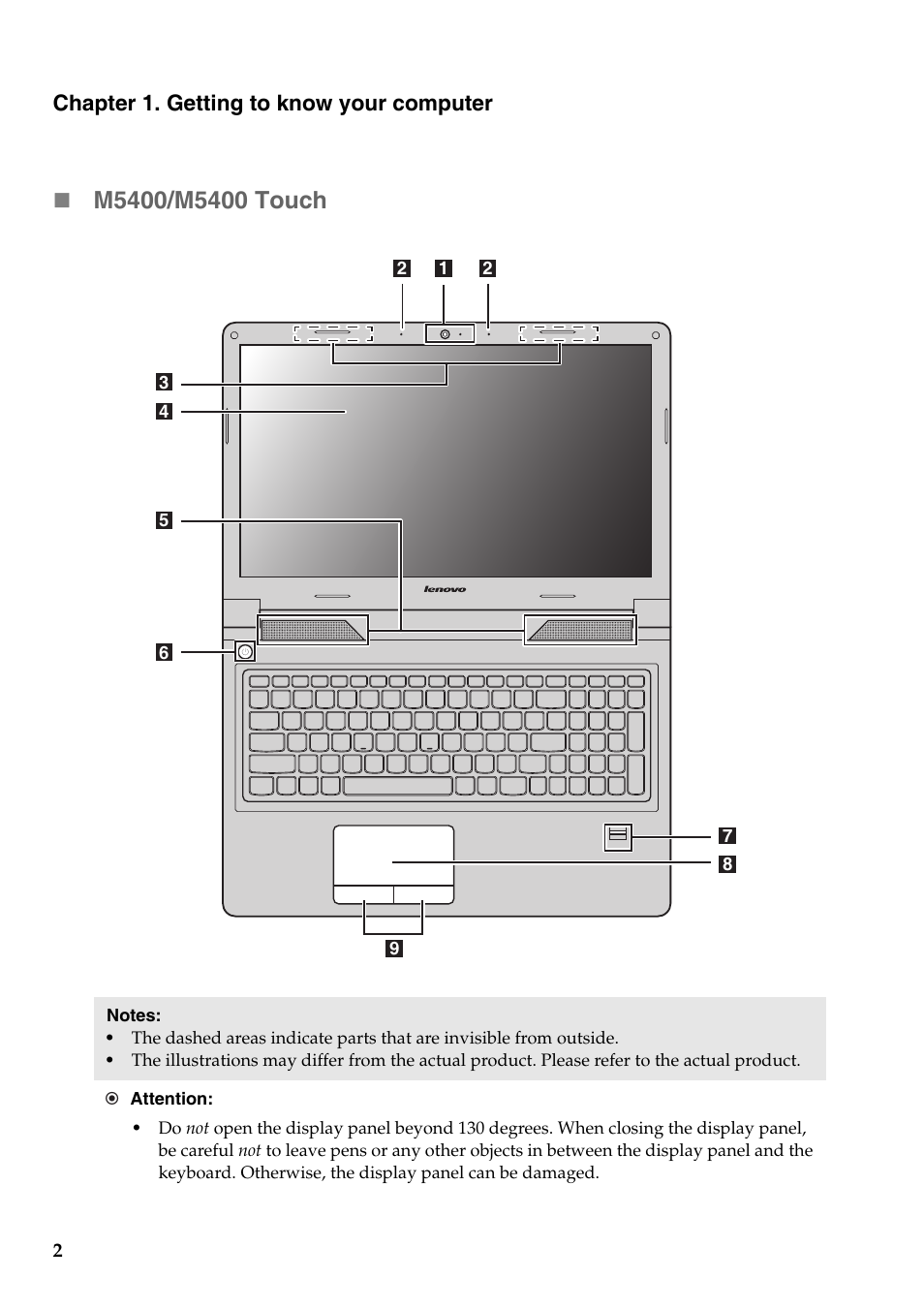 Lenovo B5400 Notebook User Manual | Page 8 / 50