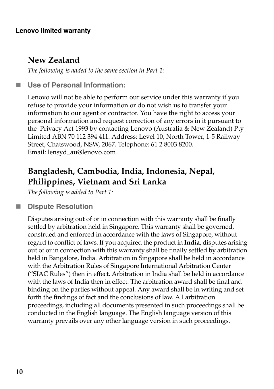 New zealand | Lenovo IdeaPad S410p Touch Notebook User Manual | Page 10 / 23