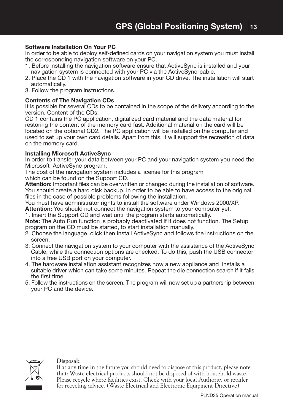 Gps (global positioning system) | Pyle PLND35 User Manual | Page 13 / 13