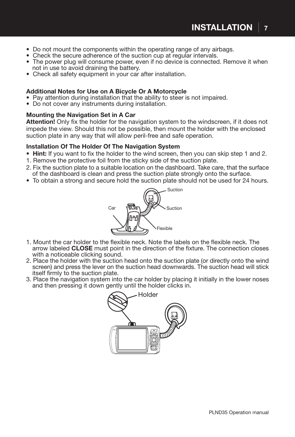 Installation | Pyle PLND35 User Manual | Page 7 / 13
