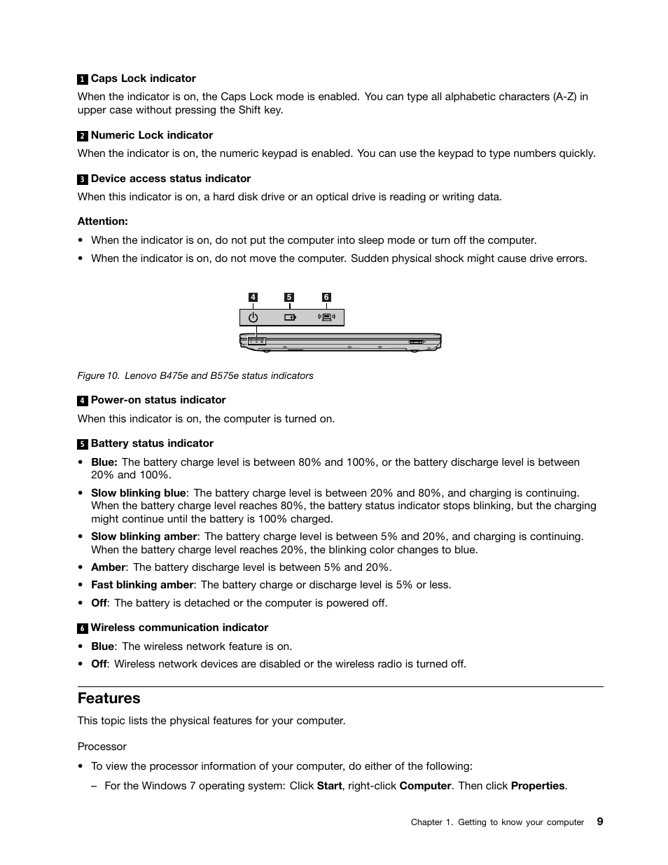 Features | Lenovo B575e Notebook User Manual | Page 23 / 87