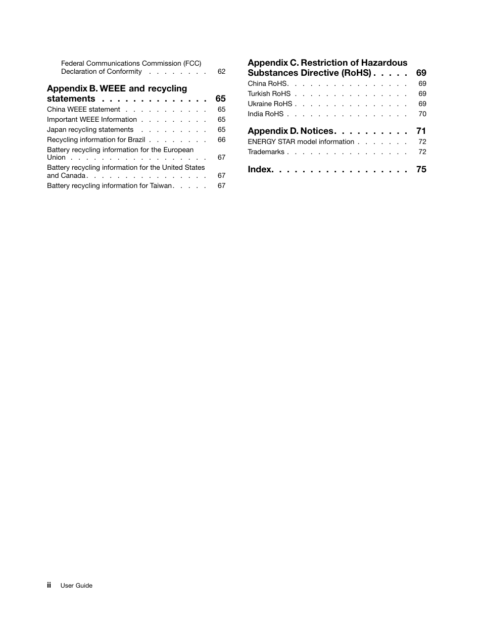 Lenovo B575e Notebook User Manual | Page 4 / 87