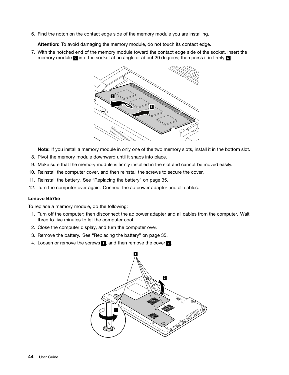 Lenovo B575e Notebook User Manual | Page 58 / 87