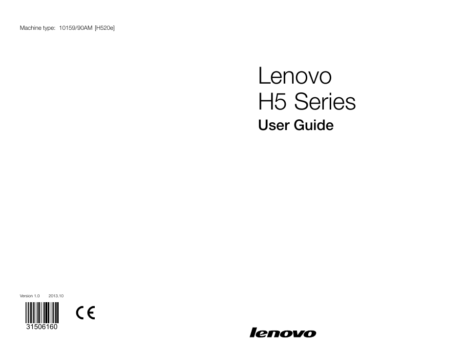 Lenovo H520e Desktop User Manual | 53 pages