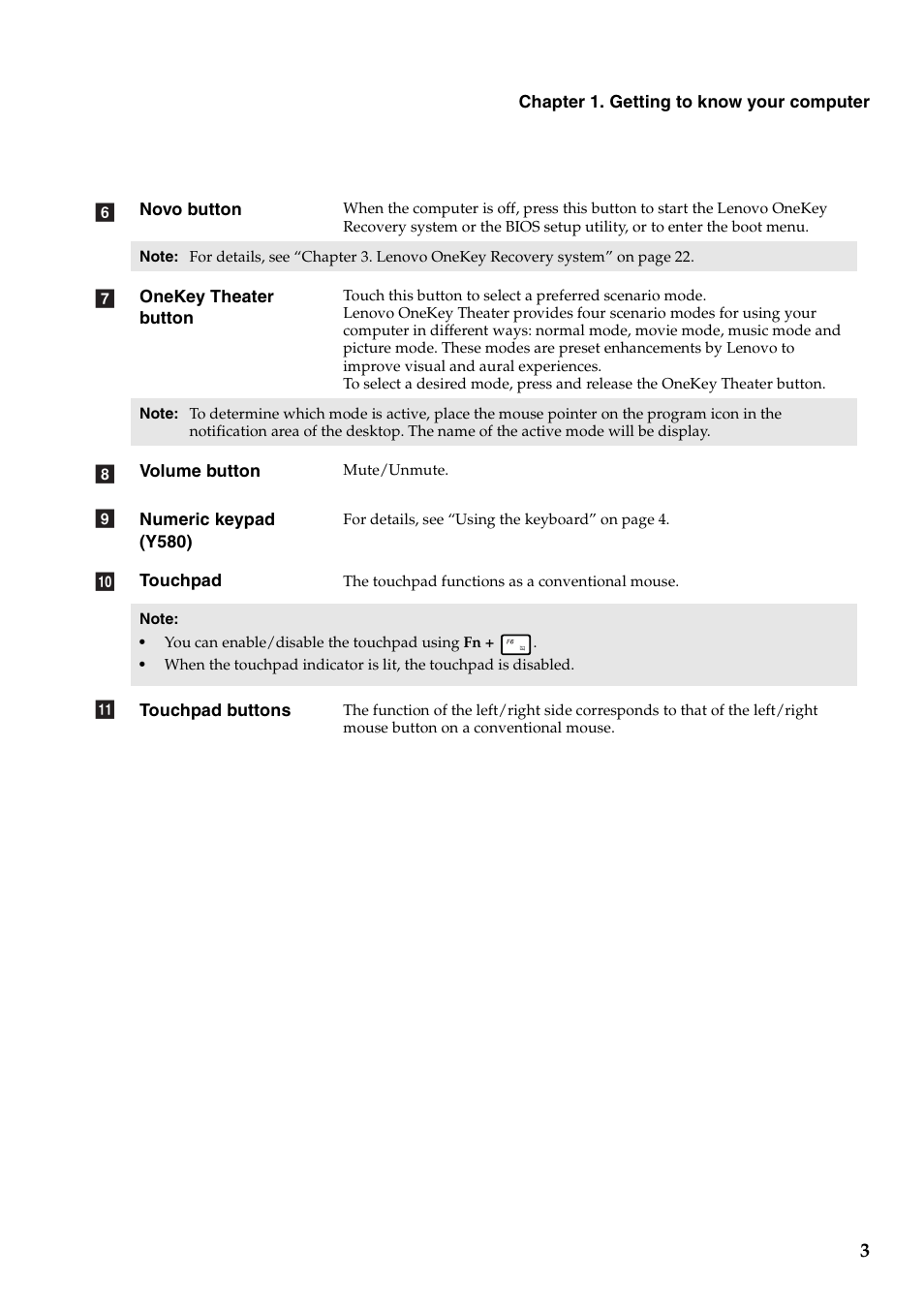 Lenovo IdeaPad Y480 User Manual | Page 7 / 42