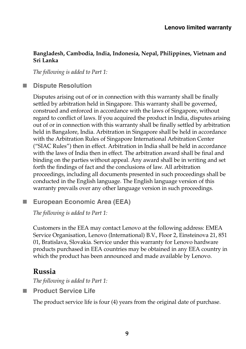 Russia | Lenovo M30-70 Notebook User Manual | Page 9 / 20