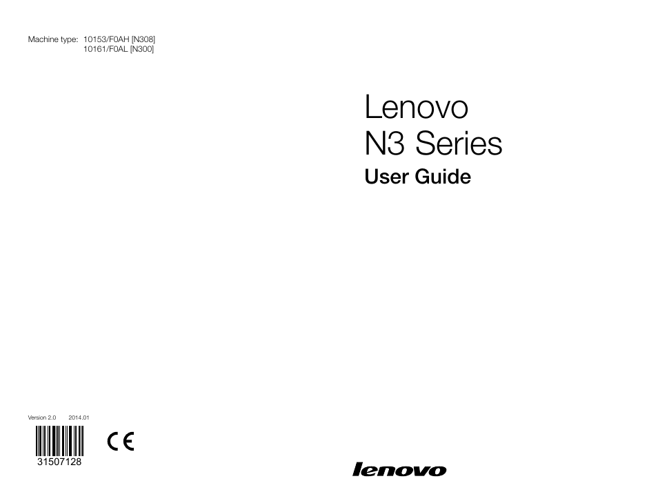 Lenovo N300 All-In-One Lenovo User Manual | 21 pages
