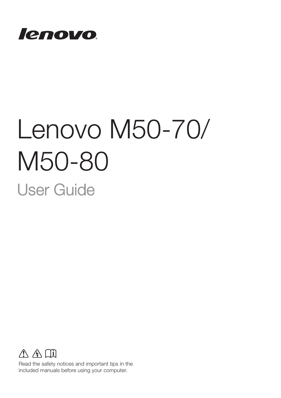 Lenovo M50-70 Notebook User Manual | 34 pages