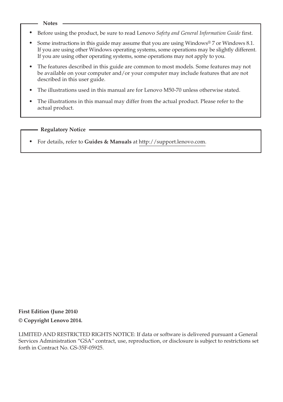 Lenovo M50-70 Notebook User Manual | Page 2 / 34