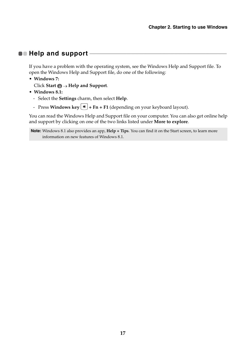 Help and support | Lenovo M50-70 Notebook User Manual | Page 21 / 34