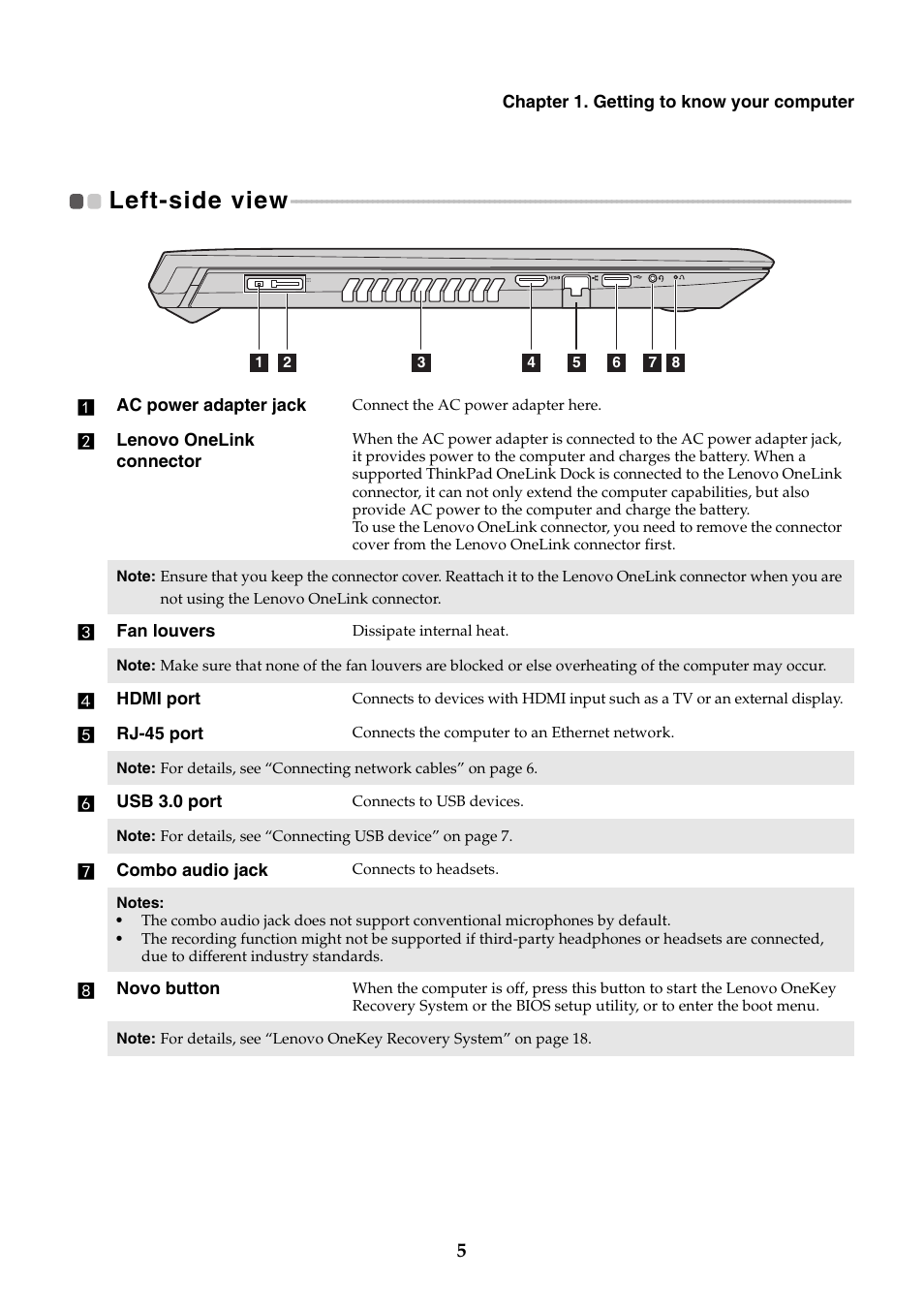 Left-side view | Lenovo M50-70 Notebook User Manual | Page 9 / 34