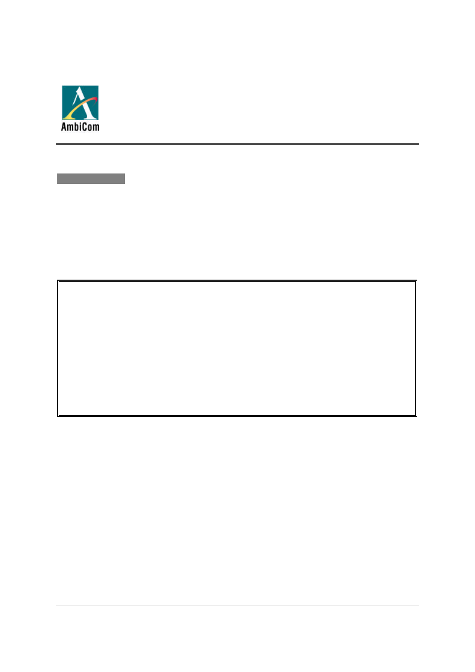 AmbiCom WP-SA User Manual | 11 pages