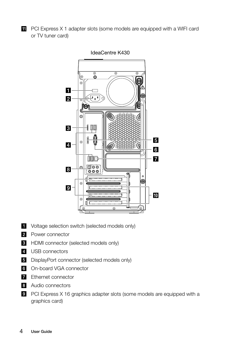 Lenovo IdeaCentre K450 Desktop User Manual | Page 9 / 69