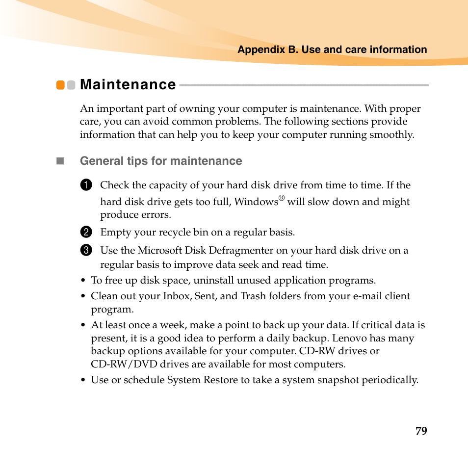 Maintenance | Lenovo IdeaPad Y560 User Manual | Page 93 / 146