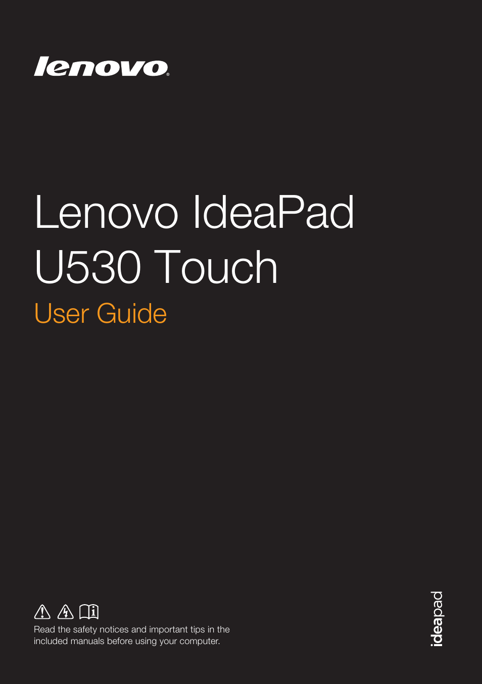 Lenovo IdeaPad U530 Touch Notebook User Manual | 36 pages