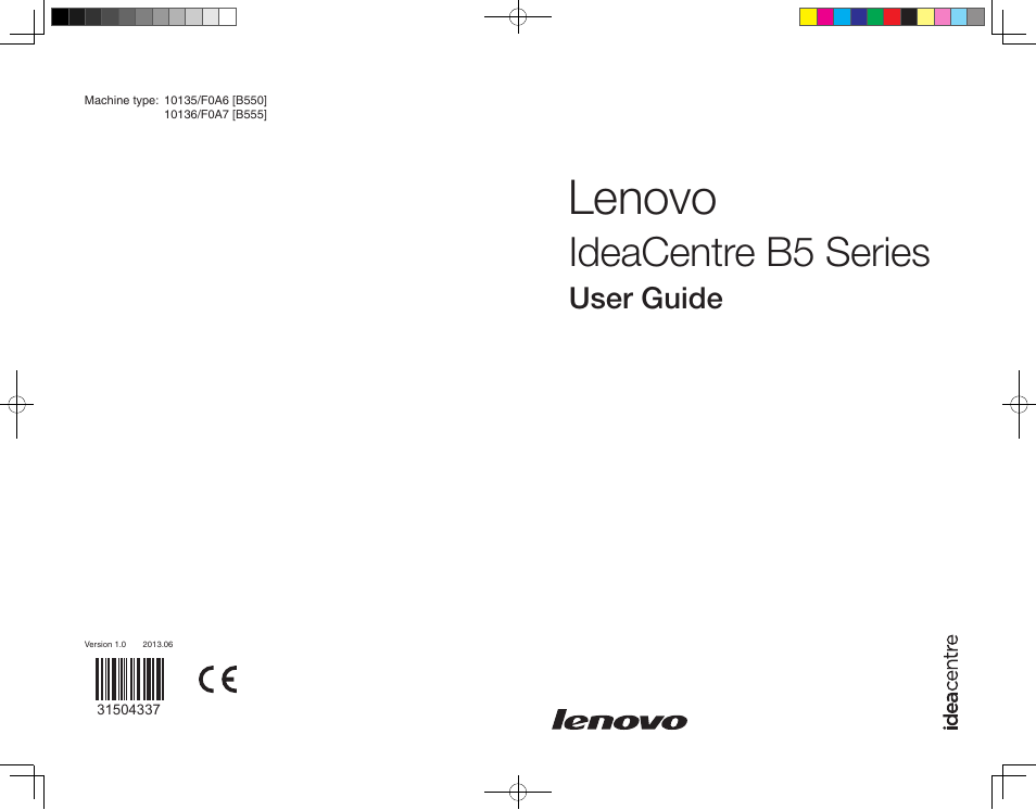 Lenovo IdeaCentre B550 All-in-One User Manual | 63 pages