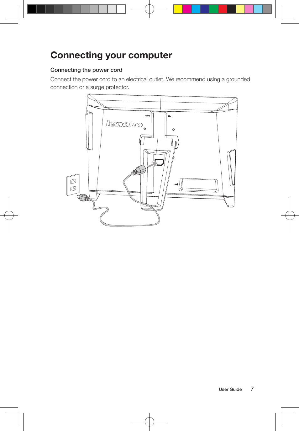 Connecting your computer | Lenovo IdeaCentre B550 All-in-One User Manual | Page 12 / 63
