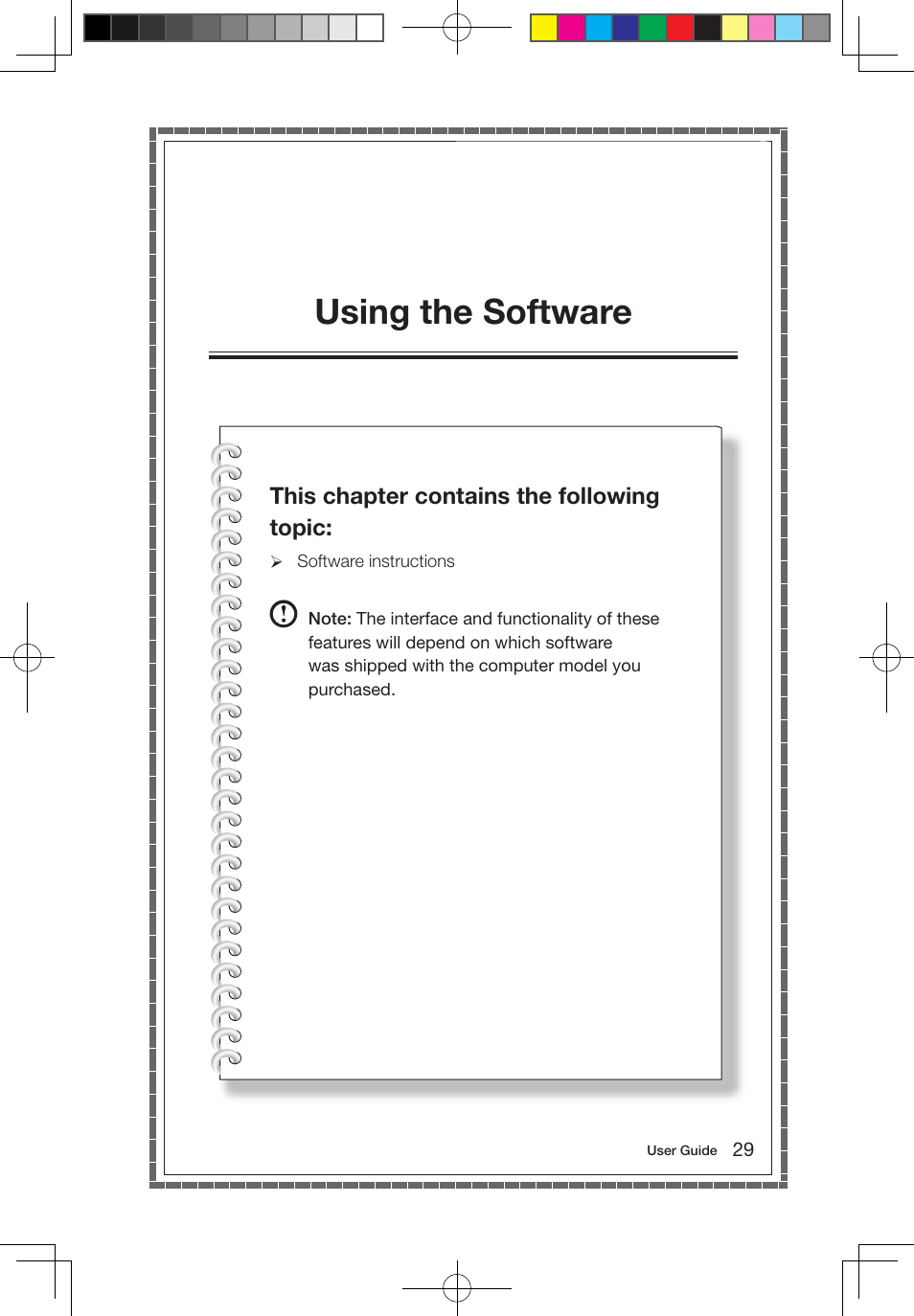 Using the software, This chapter contains the following topic | Lenovo IdeaCentre B550 All-in-One User Manual | Page 34 / 63