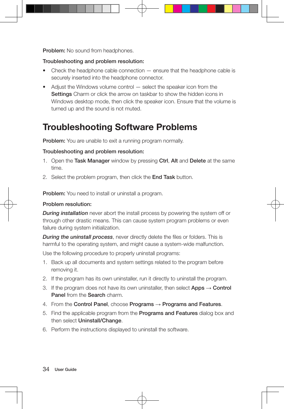 Troubleshooting software problems | Lenovo IdeaCentre B550 All-in-One User Manual | Page 39 / 63