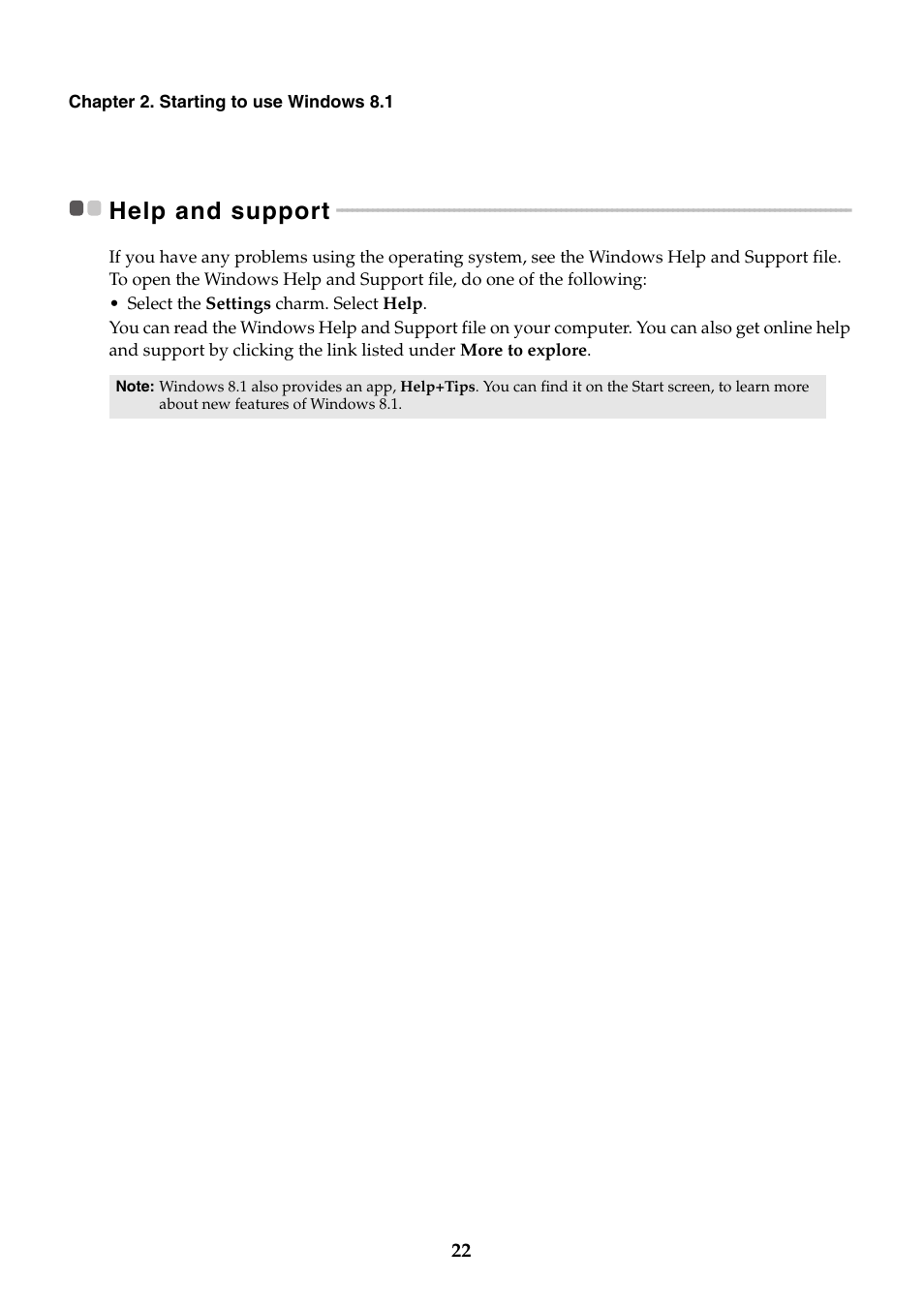 Help and support | Lenovo Miix 2 11 Tablet Lenovo User Manual | Page 26 / 33