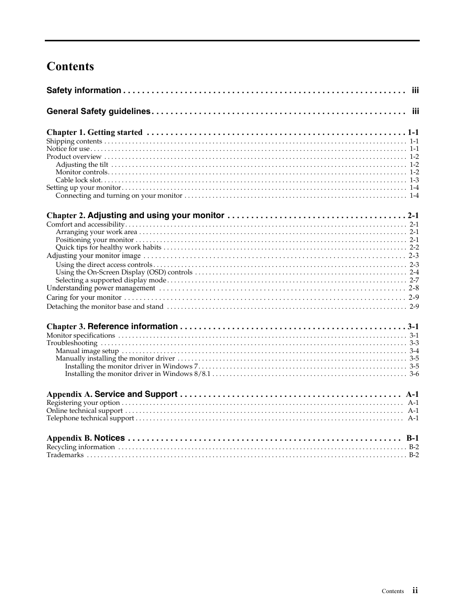 Lenovo LI2223s Wide LCD Monitor User Manual | Page 3 / 30