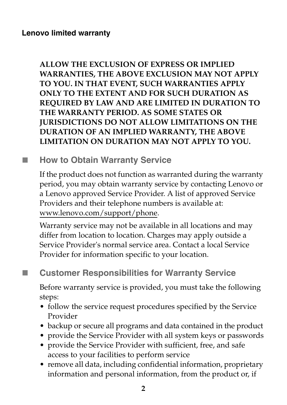 Lenovo Miix 2 10 Tablet Lenovo User Manual | Page 2 / 27