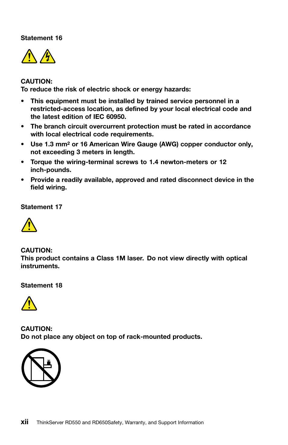 Lenovo ThinkServer RD550 User Manual | Page 14 / 50